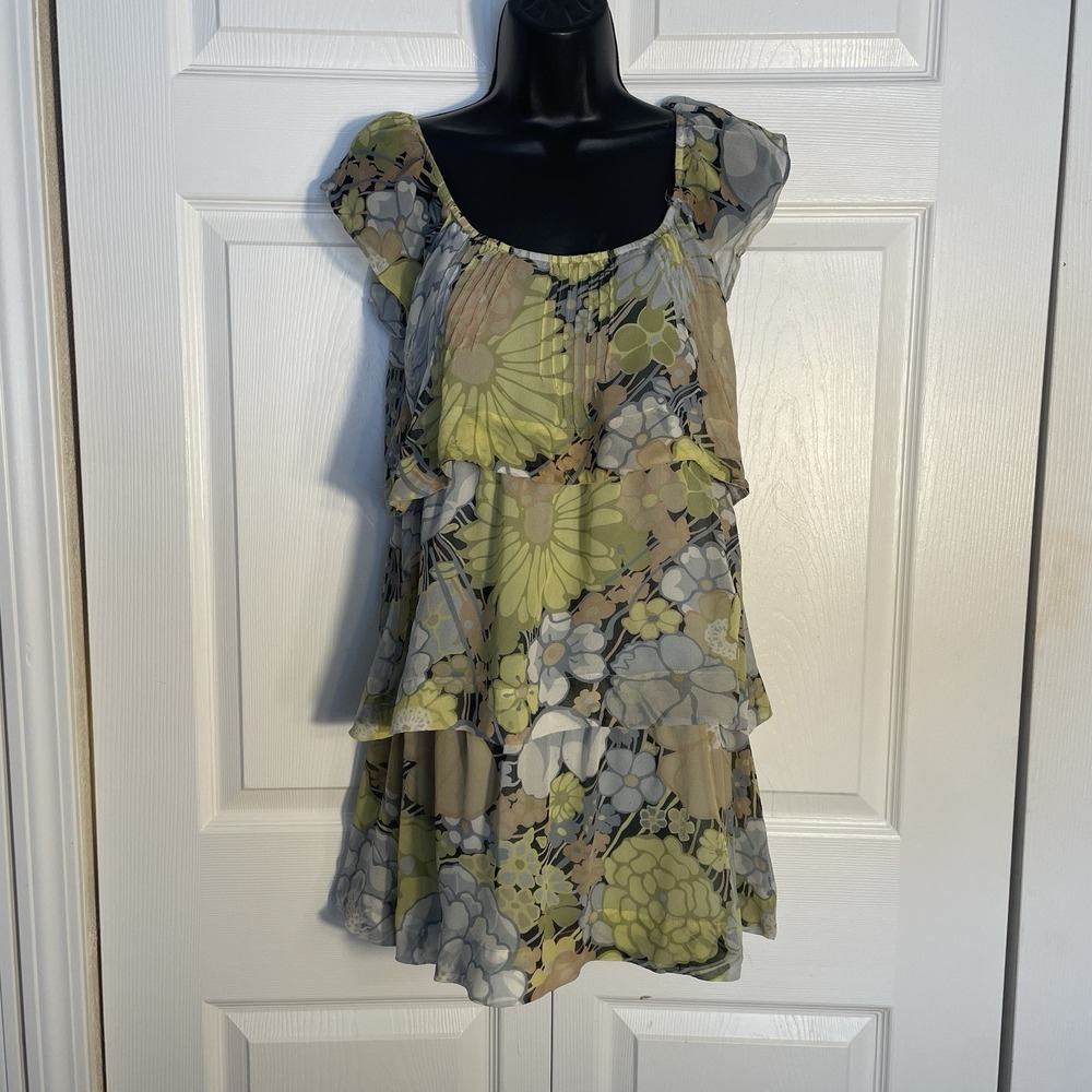 Vintage Marciano Dress Women S Multicolor Tiered Whimsical Sleeveless Fairycore